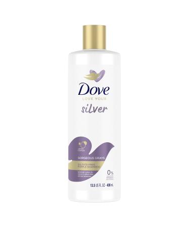 Dove Gorgeous Grays Shampoo lightweight system for hair volume & radiant shine with less brassiness sulfate free shampoo with biotin complex 400 ml