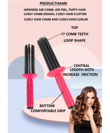 Curling Roll Comb Curling Hair Comb Anti Slip Curling Wand Air Volume Combs Heatless Curling Wand Comb Heatless Curling Wand Comb - The Ultimate Curly Hair Styler Tool (Red) - Buy Online on GoSupps.com