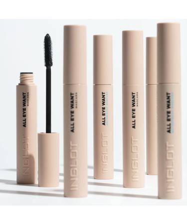 Inglot All Eye Want Waterproof Mascara Noir Intense S paration et Allongement Parfait des Cils paissit les Cils Finition Mat Renforce Hydrate et Nourrit les Cils - Buy Online on GoSupps.com