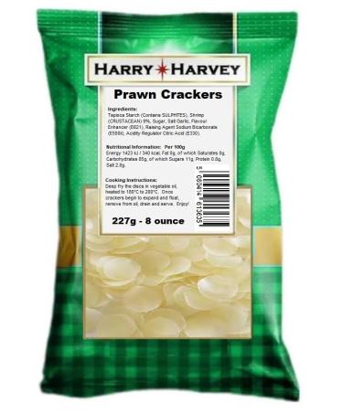 Prawn Crackers Uncooked 227g Chinese Takeaway Style - Easy Cook at Home Fry Until Fluffy and Serve just Like Your Local Takeout