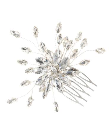 Didiseaon Hair Comb Hair Accessories for Bride Wedding Hair Wedding Headpiece for Bride Rhinestone Hair Accessories Bride Headpieces for Wedding Bride Tiara Diamond Alloy Headband