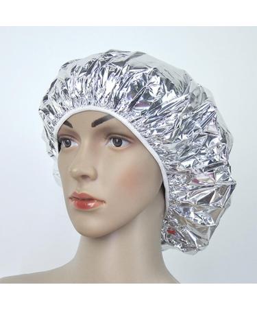 VALICLUD 5 pi ces Bonnet isolant en aluminium pour soin profond des cheveux nourrissant pour salon et usage maison ajustable or et argent - Buy Online on GoSupps.com