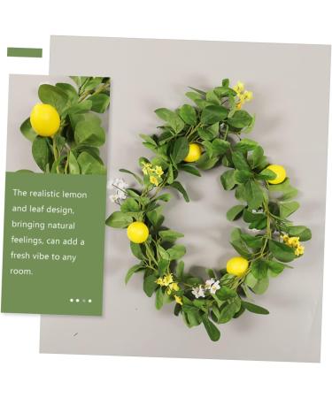 Zerodeko 2pcs Lemon Cane Spring Fruit Garland Front Door Wreaths Festival Garland Fruit Plants Hanging Lemon Artificial Lemon Garland Front Door Decor Silk Flower Branch Decorative Flower - Buy Online on GoSupps.com