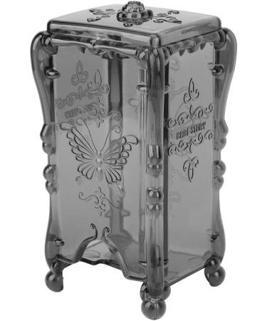Makeup Cotton Holder Rose Flower ABS Practical Storage Box Large Capacity for Home (Transparent Grey) - Buy Online on GoSupps.com