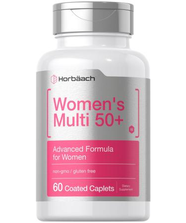 Horb ach Women's Multivitamin 50 Plus | 60 Coated Caplets | Advanced Vitamin Formula | Non-GMO & Gluten Free Supplement 60 Count (Pack of 1)