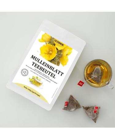 ULTHMOK INC ULTHMOK Premium Mullein Leaf Tea 50 Tea Bags Pure and Natural No Additives & Caffeine Free - Buy Online on GoSupps.com
