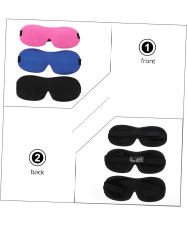 Shop Minkissy 3D Eye Masks - 9 Pcs Sleep Mask for Kids & Adults Adjustable Satin Blindfolds Reusable Eye Patches for Travel - Buy Online on GoSupps.com