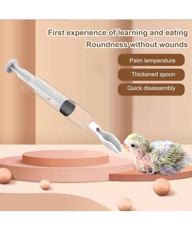 Hand Baby Bird Feeding Syringes Feeding Tube Parrot Liquid Food Feeding Needle for Baby Birds with Feeding Spoon for Pet Sick Bird Parrot Feed Milk and Medicine White - Buy Online on GoSupps.com