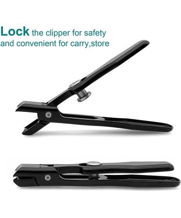 VOGARB Extra Large Wide Jaw Toenail Clippers for Thick Nails - Heavy Duty Fingernail Cutter with Safety Lock and File - No Splash Design for Men, Women, Seniors - Black - Buy Online on GoSupps.com
