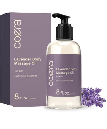 Lavender Massage Oil | 8 fl oz | Moisturizing Body Oil for Skin | Free of Parabens SLS & Fragrances