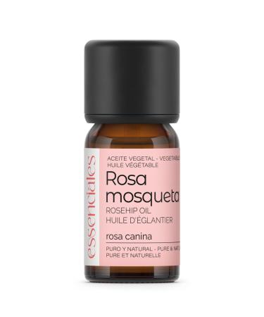 Essenciales Essenciales - Organic Rosa Canina Vegetable Oil 10 ml | 100% Pure and Natural - 1st Cold Pressure - Certified Organic and Ecological