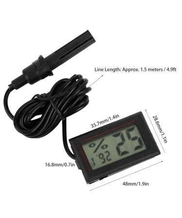 Hygrometer Humidity Meter - Easy to Use Indoor Probe Device (Black) | International Shipping Available - Buy Online on GoSupps.com
