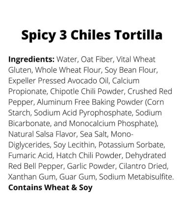 Mr. Tortilla - Low Carb Tortillas  15 Calorie Keto Soft Taco Shells for Wraps  Quesadillas & Tostadas - Healthy Vegan Tortilla Wraps with No Cholesterol - Low on Calories & Fat (Spicy 3 Chiles  24 Count (Pack of 1)) - Buy Online on GoSupps.com
