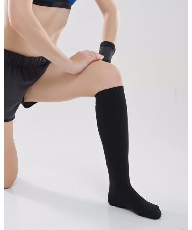 WSYKC Compression Stockings 23-32 mmHg for Swelling Relief | Black | Ideal for Doctors Teachers Athletes | XXL - Buy Online on GoSupps.com