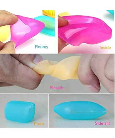 Sinzau Silicone Toothbrush Cover - Hygienic Antimicrobial Toothbrush Holder for Travel & Camping (6 Pack) | International Shipping Available - Buy Online on GoSupps.com