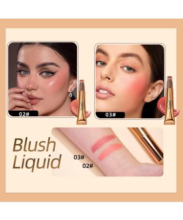 2# Cream Pink Liquid Contour Beauty Wand | Cream Blush & Highlighter with Cushion Applicator | Natural Super Silky Blush Stick & Face Bronzer | Beauty Light Wand - 1 count - Buy Online on GoSupps.com