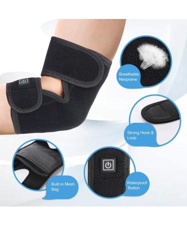 Adjustable Heating Elbow Brace Support - 3 Levels Heat/Cool for Tendonitis Tennis Elbow & Arthritis Pain Relief | International Shipping - Buy Online on GoSupps.com