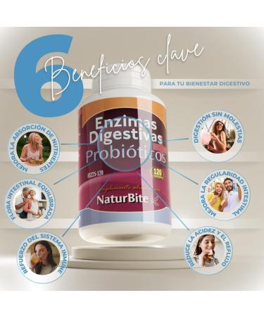 NATURBITE Enzymes+Probiotics 120 Capsules - Buy Online on GoSupps.com