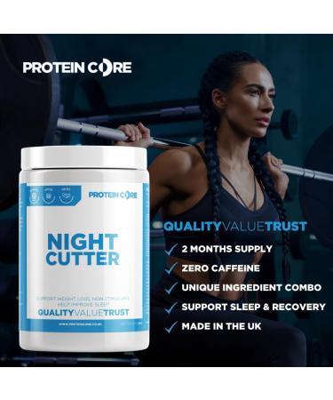 Night Cutter Fat Burner Tablets - Non-Stimulant Weight Loss Pills for Men & Women - UK Made - 2 Months Supply - Protein Core (120) - Buy Online on GoSupps.com