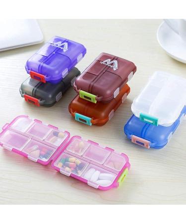4 Pack Small Weekly Travel Pill Organizer - Portable Pocket Pill Box for Vitamins and Medicine by M MUCHENGBAO - Buy Online on GoSupps.com