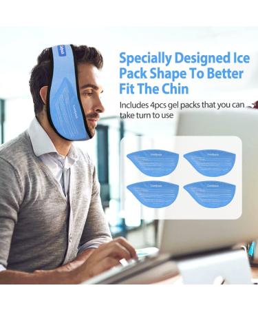Comfpack Wisdom Teeth Ice Pack Head Wrap - Hot & Cold Therapy for Wisdom Teeth Surgery, TMJ, Oral Pain - Reusable Facial Ice Pack - Buy Online on GoSupps.com