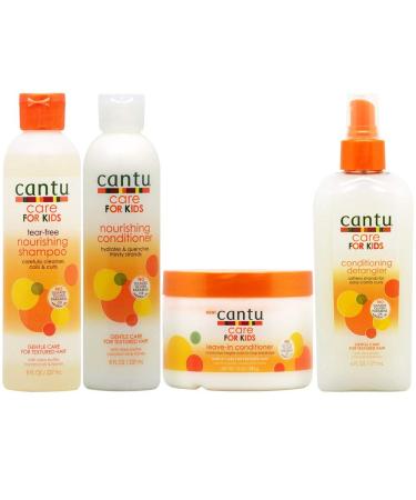 Cantu Care for Kids Shampoo + Conditioner + Leave-in Conditioner + Detangler Set