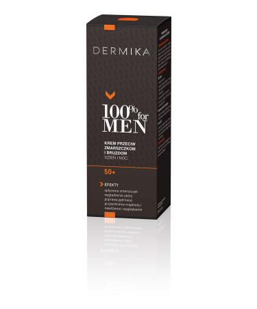 100% for Men 50+ Anti-Wrinkle and Anti-Furrow Moisturizer Face Cream 50ml