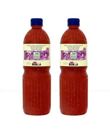 Blue Dragon Sweet Chilli Dipping Sauce Red Chillies Garlic Thai - Pack of 2 x 1L