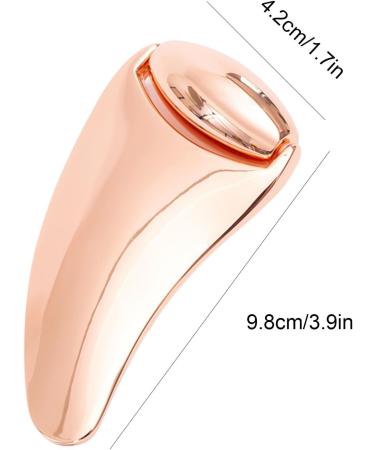 Manual Face Roller Metal Face Massager Lifting Roller Women Skin Care Beauty Rolling Tool For Massaging Neck Chin Eyes Cheekbones Nose Rose Gold Scraping Board + Rose Gold Roller - Buy Online on GoSupps.com