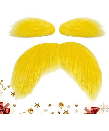 Fausse Moustache Jaune Mat riau Adh sif L ger Finition Textur e R aliste Style D'application Facile | Article De D guisement Comique Pour La C l bration De No l Cosplay Jeu De R le De 1 ml (Lot de 1) - Buy Online on GoSupps.com