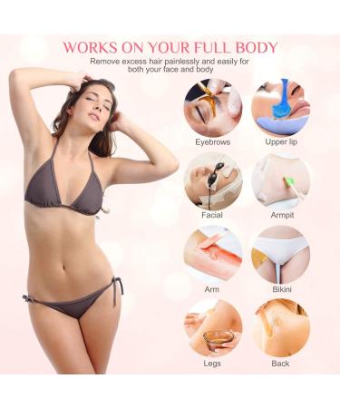 Nivlan Premium Wax Hair Removal Set - 5 Wax Beans & 30 Sticks for Brazilian Bikini Armpit Legs & Face - Ideal for Home Waxing - Buy Online on GoSupps.com