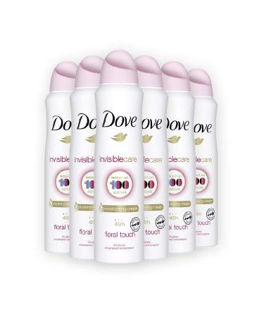Dove Invisible Care, Floral Touch Antiperspirant Deodorant Spray, 150ML, 30.42 Fl Oz (Pack of 6)