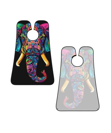 Vibrant Elephant Print Beard Bib Apron - Non-Stick Hair Catcher for Men s Shaving | Perfect Gift - Buy Online on GoSupps.com