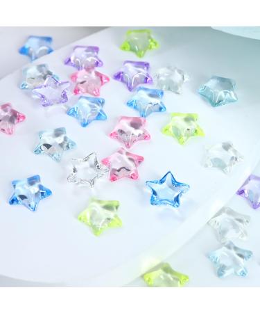 Vezocim Stars Nail Art Charms - 3D Pentagram Rhinestone Designs for DIY Manicures & Jewelry Making - Buy Online on GoSupps.com