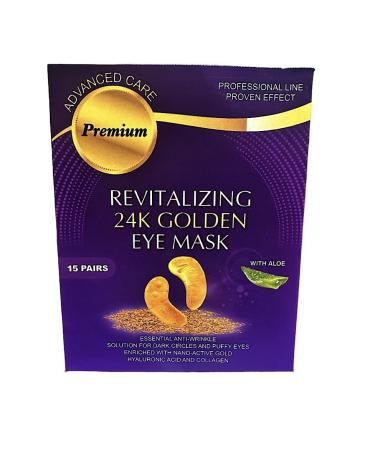 Advanced Care 24k Gold Under Eye Patches with Aloe 15 Pairs
