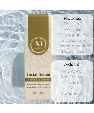 Vitamin C Serum for Face - Anti-Aging Brightening & Firming | Fine Lines & Wrinkles Corrector with Tea Tree (1.69 oz) - Shop Internationally - Buy Online on GoSupps.com