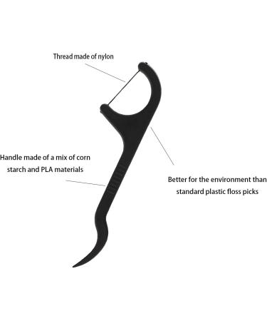 Natural Charcoal Dental Floss Picks - 200 Count | BPA Free, Vegan, Eco-Friendly by Isshah - Buy Online on GoSupps.com
