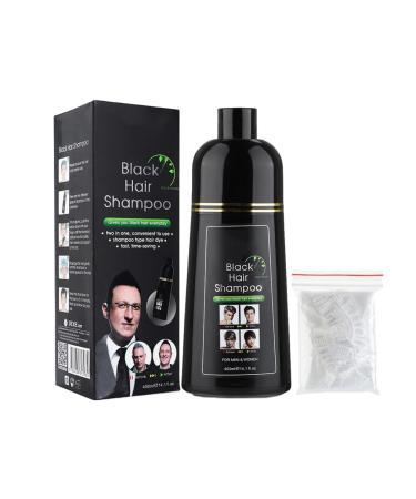 HADAVAKA Black Hair Shampoo Black Color For Men And Women Black Hair Shampoo Instant Hair Dye For Covering White And Grey Hair (Black)