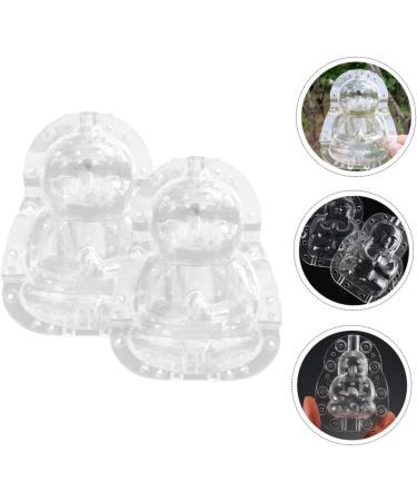TEHAUX 2pcs Novel Transparent Tools Duddha Stereotypes Garden Growing Supply Diy Clear Watermelon Buddha Transparent 10x7cm - Buy Online on GoSupps.com