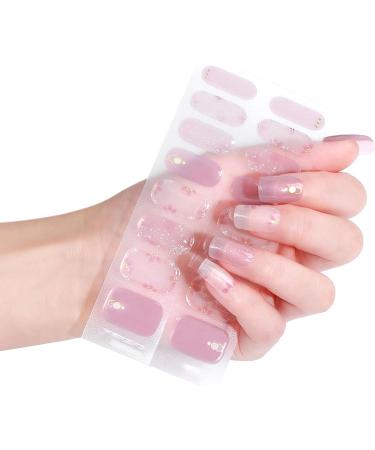 Shinycome 16Pcs Adhesive Full Wrap Gel Nail Art Sticker Waterproof Gel Nail Wrap Semi Cured Gel Strips Nail Decals Semi Cured Gel Nail Strips Pedicure Semi Cured Gel Nail Strips Starter Kits Semi Uv - Buy Online on GoSupps.com
