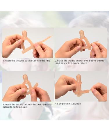 Elfzone Thumb Sucking Stop - 2 Pack Adjustable Silicone Guard for Babies 3-36 Months - Brown-2pk - Buy Online on GoSupps.com