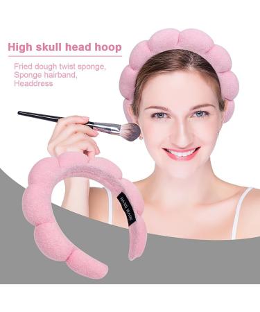 ZGTS Makeup Headband for Women and Girls Puffy Spa Headband Skincare Headband Soft Sponge Headband for Face Washing Makeup Removal Facial Mask Shower (Pink) - Buy Online on GoSupps.com