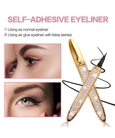 GXO BEAUTY Upgraded Self-adhesive Eyeliner Pen - 5ML Black Liquid Glitter Eyeliner for False Lashes - Magnetic Eye Line - Long-lasting Formula - Buy Online on GoSupps.com