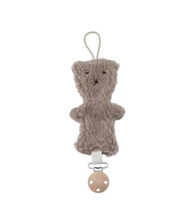 Buy Wpsagek Plush Pacifier Strap & Holder Clip - Cute Bear Toy for Boys & Girls - Dark Brown - International Shipping Available - Buy Online on GoSupps.com