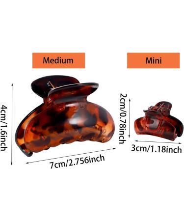 3 Pcs Medium Acrylic Hair Jaw Clips - 7cm x 4cm - Stylish Hair Claw Clips for Girls and Women - Buy Online on GoSupps.com