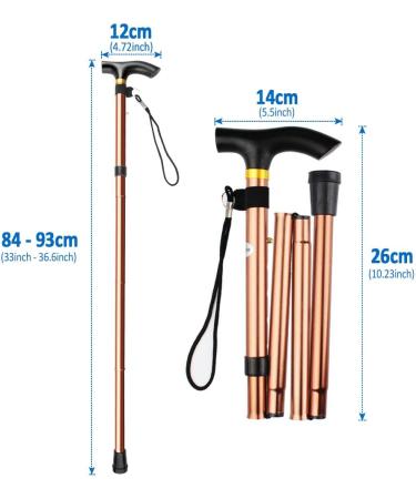 2 Pack Folding Walking Stick Collapsible Walking Travel Cane Portable Walking Stick with Non-Slip Rubber Base for Mountain Climbing Trekking Hiking Travel - Buy Online on GoSupps.com