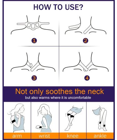 Self-Heating Neck Pad 12 Pack - Portable & Disposable Neck Wrap for Pain Relief - Purple Neck Warmer for Travel - Buy Online on GoSupps.com