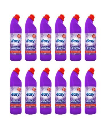 Easy Seriously Thick Bleach Easy Cleaner Odour Eliminator Multipurpose Cleaner 750ml X12 | FabFinds Gloves (Lavender)