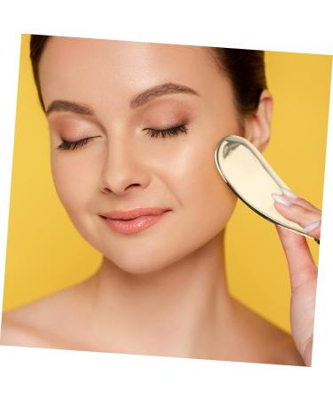 Minkissy Stainless Steel Gua Sha Scraping Board Multi-Function Facial & Body Massage Tool | Beauty Massager 12.3x3.1cm - Buy Online on GoSupps.com