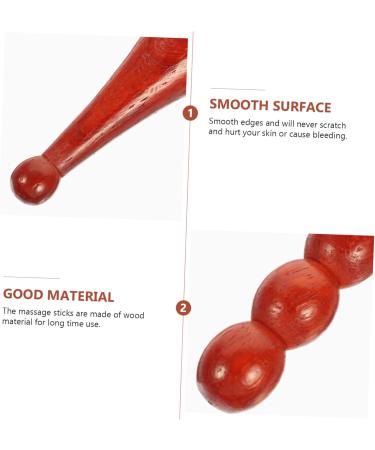 Buy Plafope Wooden Massage Scooter Tools - 2-Piece Hand & Foot Roller Set | Effective Wood Massage Hammer | 13x2.5cm | International Shipping - Buy Online on GoSupps.com
